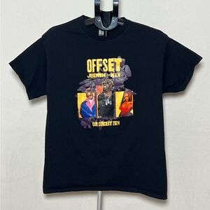 Black Graphic T-Shirt - OFFSET - Concert Merch - size M